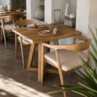Wooden Cafe Table - Solid Wood Dining Table