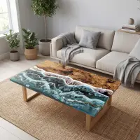 Poplar Wood End Epoxy Table