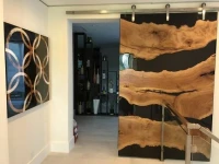Doule Door Solid Wood and Epoxy resin