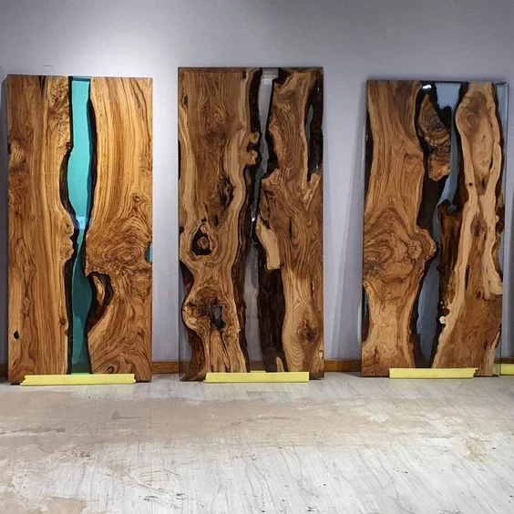 River Design Solid Wood and Epoxy Resin Door