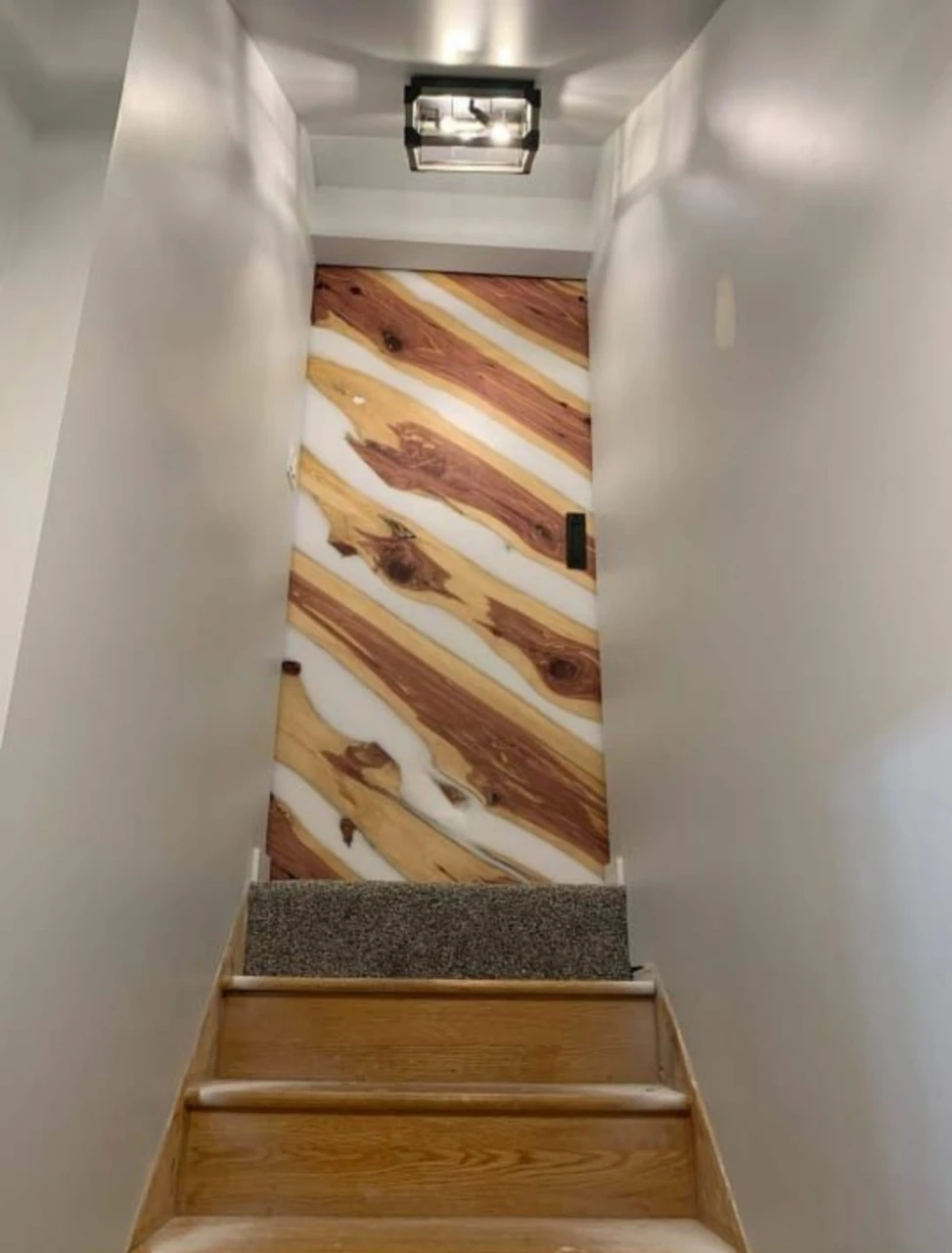 Solid Wood and Epoxy Single Door