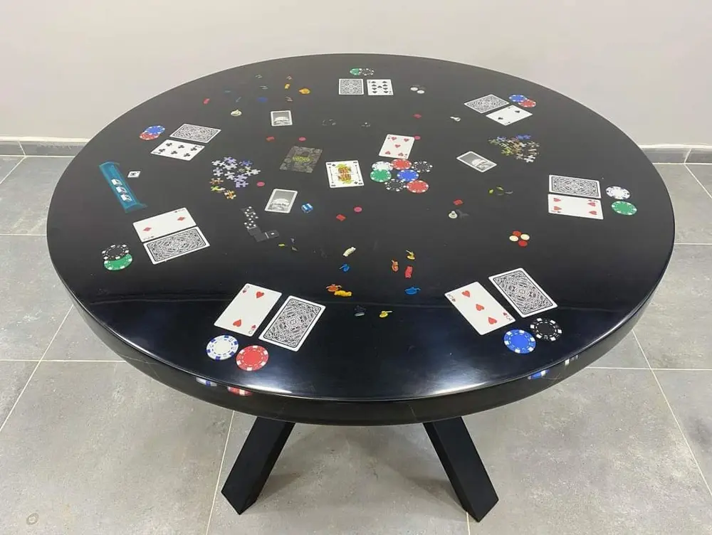 Walnut Wood Epoxy Resin Coffee Table