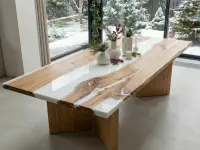Solid Walnut Epoxy Resin Dining Table - Dining Table