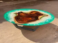 3D Galaxy Epoxy Resin Coffee Table - Coffee Tables