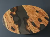 Compact Epoxy Resin Coffee Table - Coffee Tables