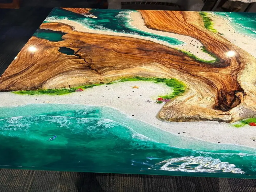 Root Tip Epoxy Resin Dining Table