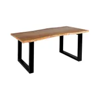 Live Edge Dining Table With 6 Seater Chair-Dining Table Set - Solid Wood Dining Table
