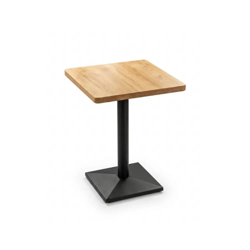 Square Light Oak Café Table - Solid Wood Dining Table
