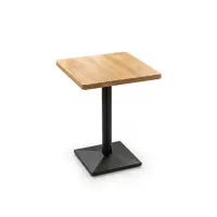 Square Light Oak Café Table - Solid Wood Dining Table