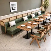 Rectangular Light Oak Café Table - Solid Wood Dining Table