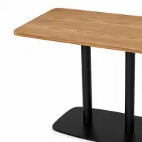 Rectangular Light Oak Café Table - Solid Wood Dining Table