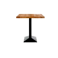 Modern Butcher Block Café Dining Table - Solid Wood Dining Table