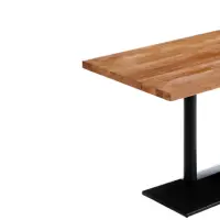 Modern Butcher Block Café Dining Table - Solid Wood Dining Table