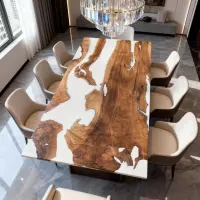 Ivory Coastline - Epoxy Resin Dining Table